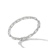 David Yurman Stax Link Bracelet in Sterling Silver with Diamonds, 6.7mm