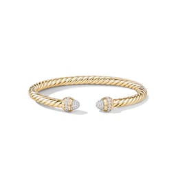 37900156 - Classic Cablespira® Bracelet in 18ct Yellow Gold with Diamonds, 5mm