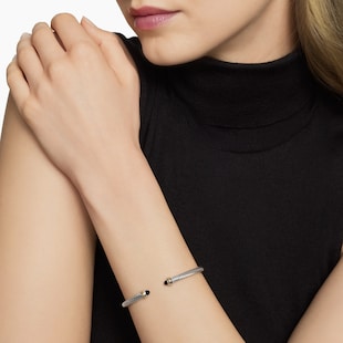 David Yurman Classic Cable Bracelet in Sterling Silver with 18ct Yellow Gold and Black Onyx, 4mm