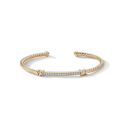 37900172 - Petite Helena Cablespira® Station Bracelet in 18ct Yellow Gold with Diamonds, 3mm