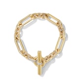 David Yurman Lexington Chain Bracelet in 18ct Yellow Gold with Diamonds, 9.8mm