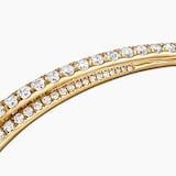 David Yurman Pavé Crossover Two Row Bracelet in 18ct Yellow Gold with Diamonds, 5.5mm