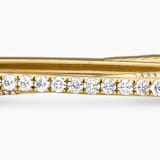 David Yurman Pavé Crossover Two Row Bracelet in 18ct Yellow Gold with Diamonds, 5.5mm