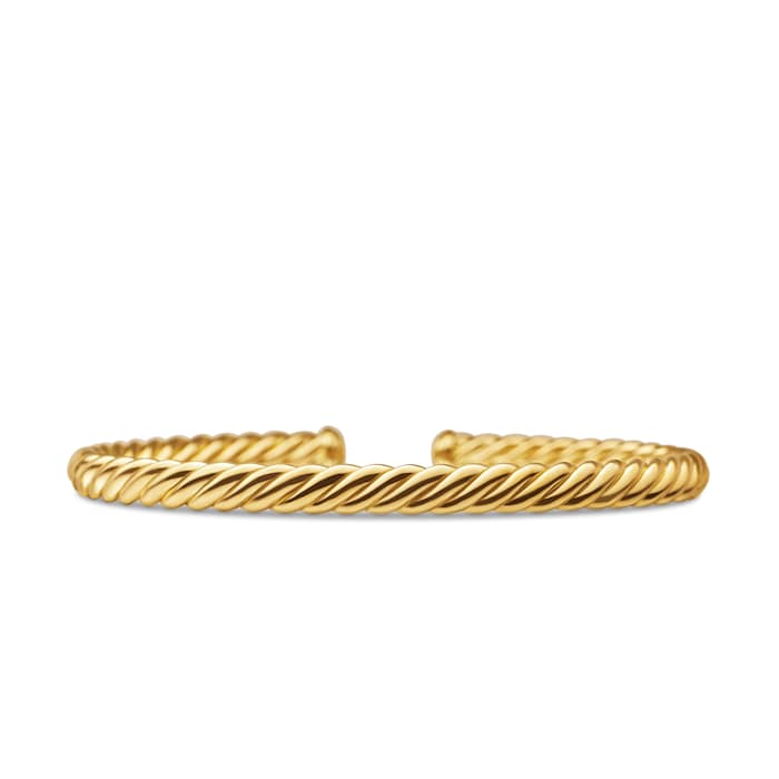 David Yurman Modern Oval Cablespira® Bracelet in 18ct Yellow Gold, 4.5mm