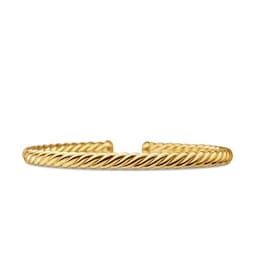 37900180420 - Modern Oval Cablespira® Bracelet in 18ct Yellow Gold - Size Medium