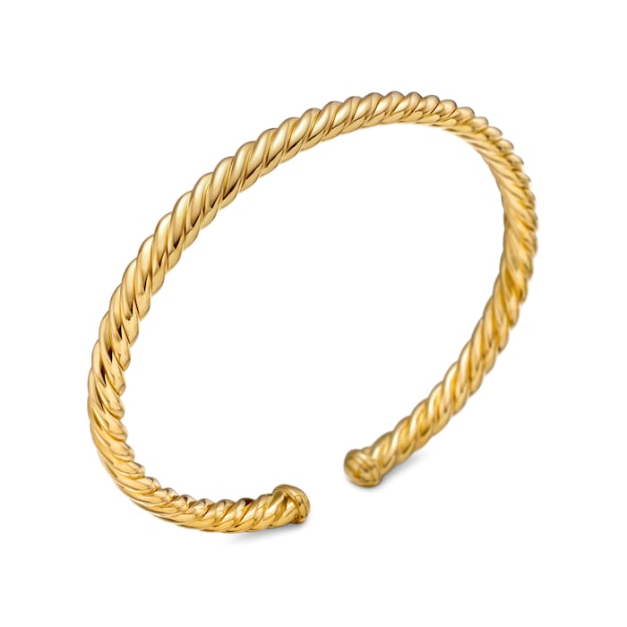 David Yurman Modern Oval Cablespira® Bracelet in 18ct Yellow Gold, 4.5mm