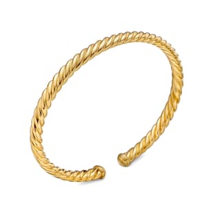 David Yurman Modern Oval Cablespira® Bracelet in 18ct Yellow Gold, 4.5mm