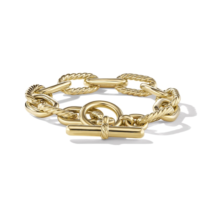 David Yurman DY Madison® Toggle Chain Bracelet in 18ct Yellow Gold, 11mm