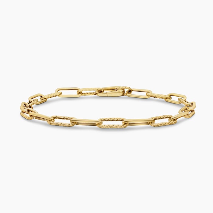 David Yurman DY Madison® Chain Bracelet in 18ct Yellow Gold, 4mm