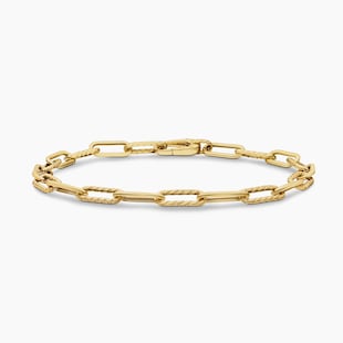 David Yurman DY Madison® Chain Bracelet in 18ct Yellow Gold, 4mm