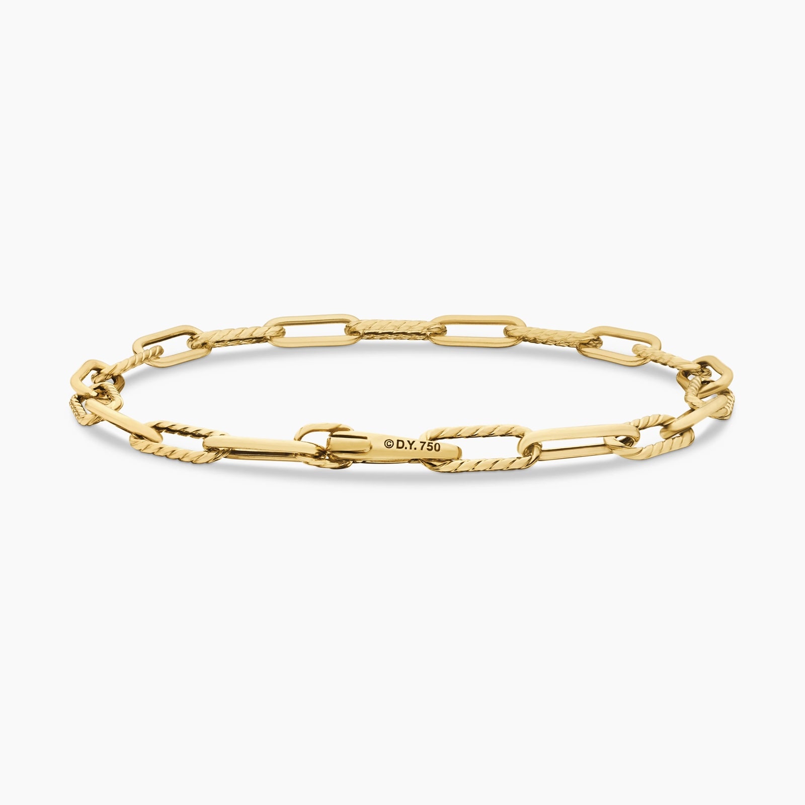 David Yurman DY Madison® Chain Bracelet in 18ct Yellow Gold, 4mm