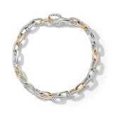 David Yurman DY Madison® Chain Bracelet in Sterling Silver with 18ct Yellow Gold - Size Medium