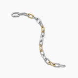 David Yurman DY Madison® Chain Bracelet in Sterling Silver with 18ct Yellow Gold, 8.5mm