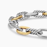 David Yurman DY Madison® Chain Bracelet in Sterling Silver with 18ct Yellow Gold, 8.5mm