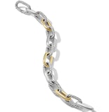 David Yurman DY Madison® Chain Bracelet in Sterling Silver with 18ct Yellow Gold, 11mm