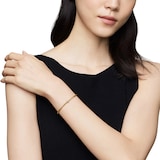David Yurman Classic Cablespira® Station Bracelet in 18ct Yellow Gold with Diamonds, 3mm