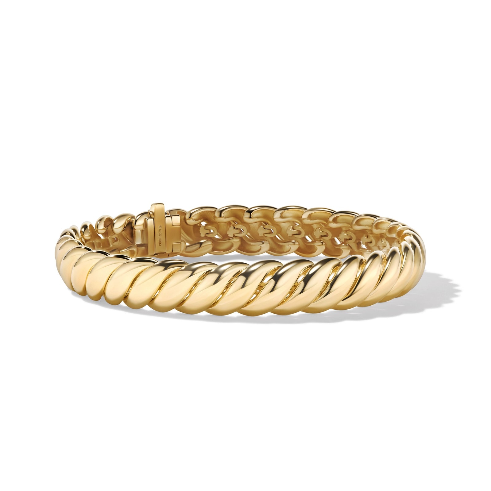 David Yurman Sculpted Cable Bracelet in 18ct Yellow Gold, 8.5mm David Yurman Sculpted Cable Bracelet in 18ct Yellow Gold, 8.5mm