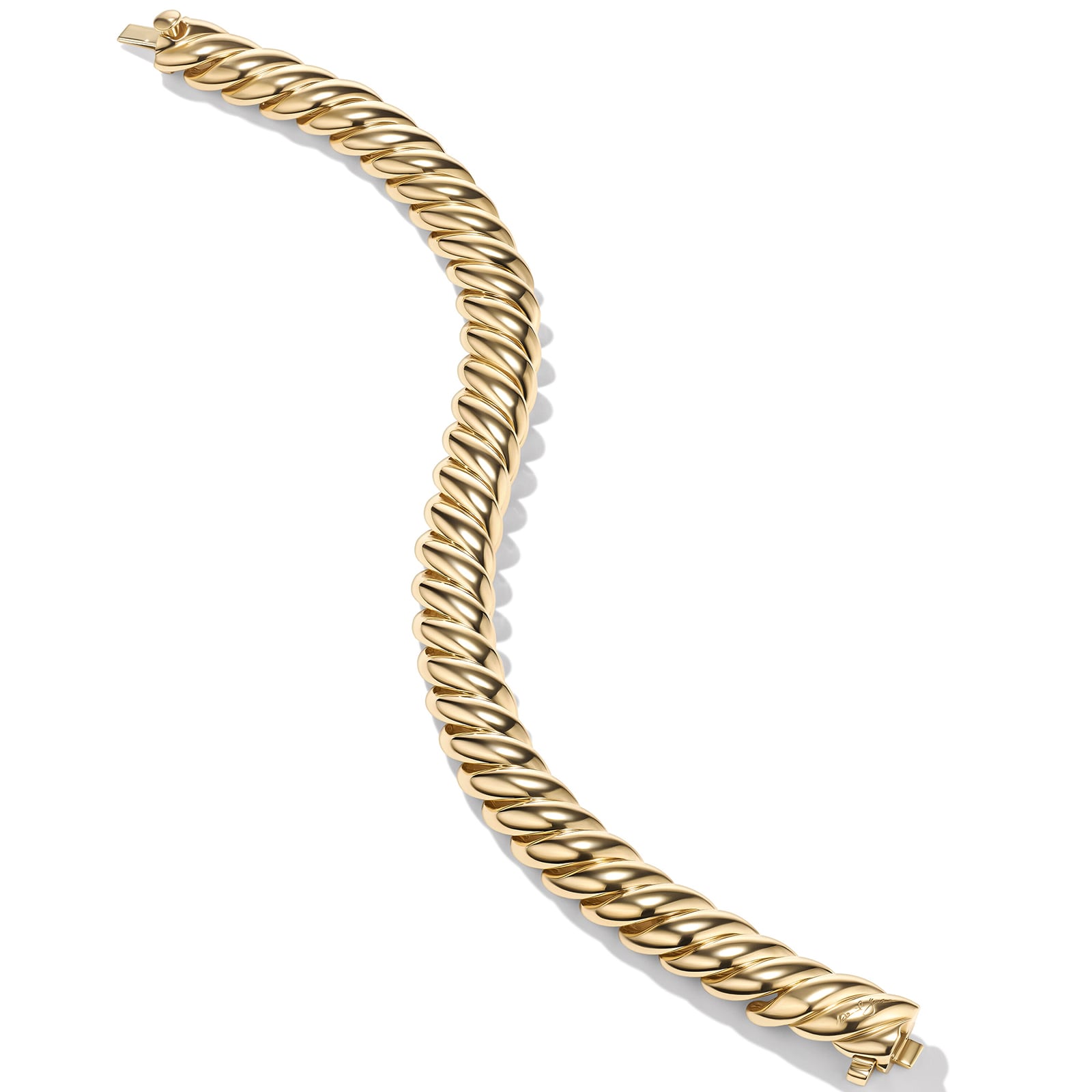 David Yurman Sculpted Cable Bracelet in 18ct Yellow Gold, 8.5mm David Yurman Sculpted Cable Bracelet in 18ct Yellow Gold, 8.5mm