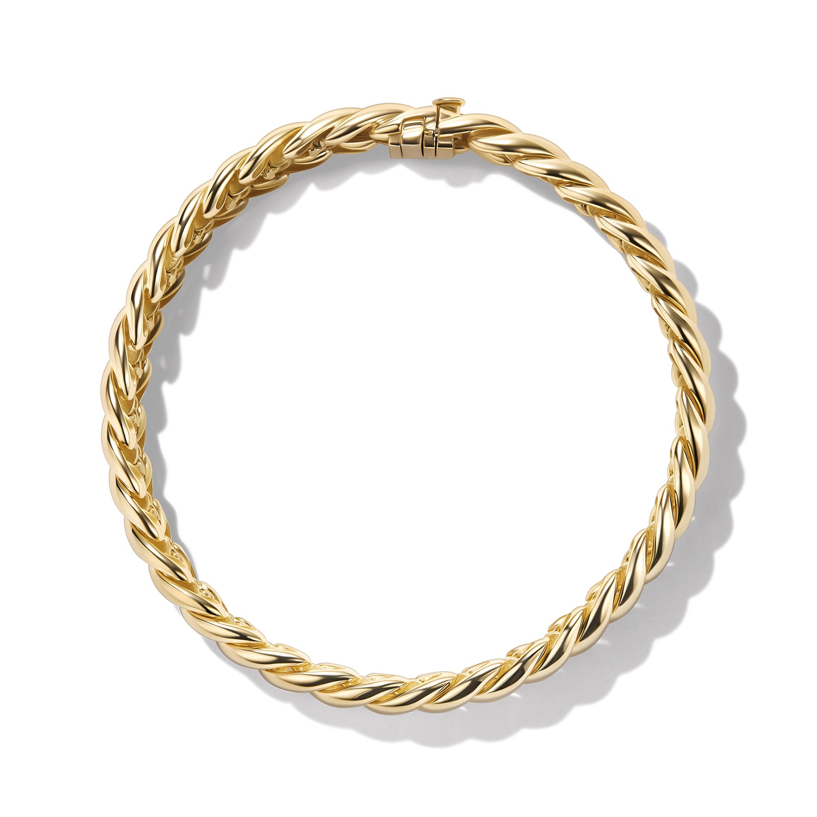 David Yurman Sculpted Cable Bracelet in 18ct Yellow Gold, 8.5mm David Yurman Sculpted Cable Bracelet in 18ct Yellow Gold, 8.5mm