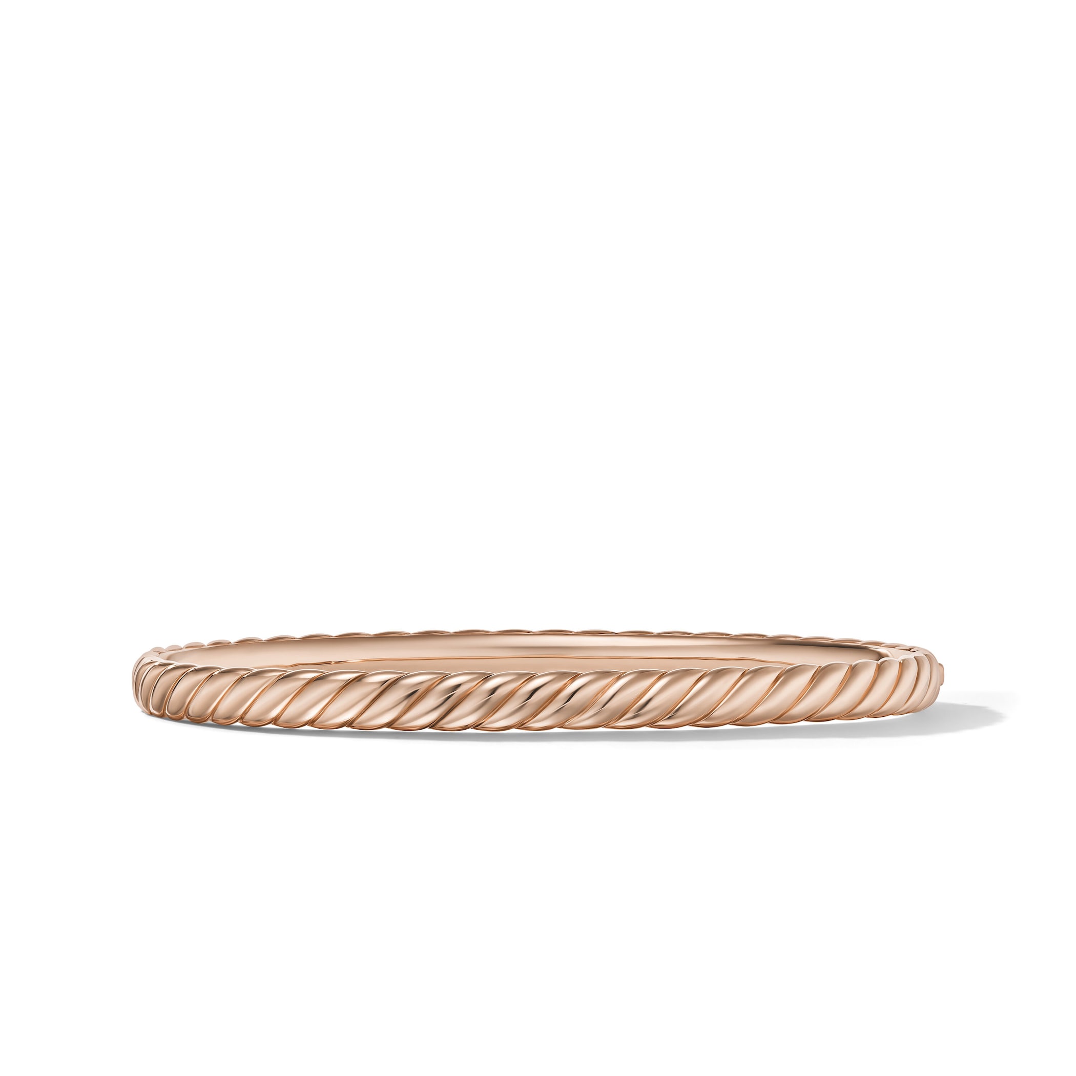 David Yurman Sculpted Cable Bangle Bracelet in 18ct Rose Gold, 4.6mm David Yurman Sculpted Cable Bangle Bracelet in 18ct Rose Gold, 4.6mm