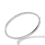 David Yurman Sculpted Cable Bangle Bracelet in 18ct White Gold, 4.6mm
