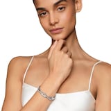 David Yurman Zig Zag Stax™ Two Row Cuff Bracelet in Sterling Silver with Diamonds, 13mm