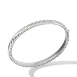 David Yurman Sculpted Cable Bangle Bracelet in 18ct White Gold, 6.2mm