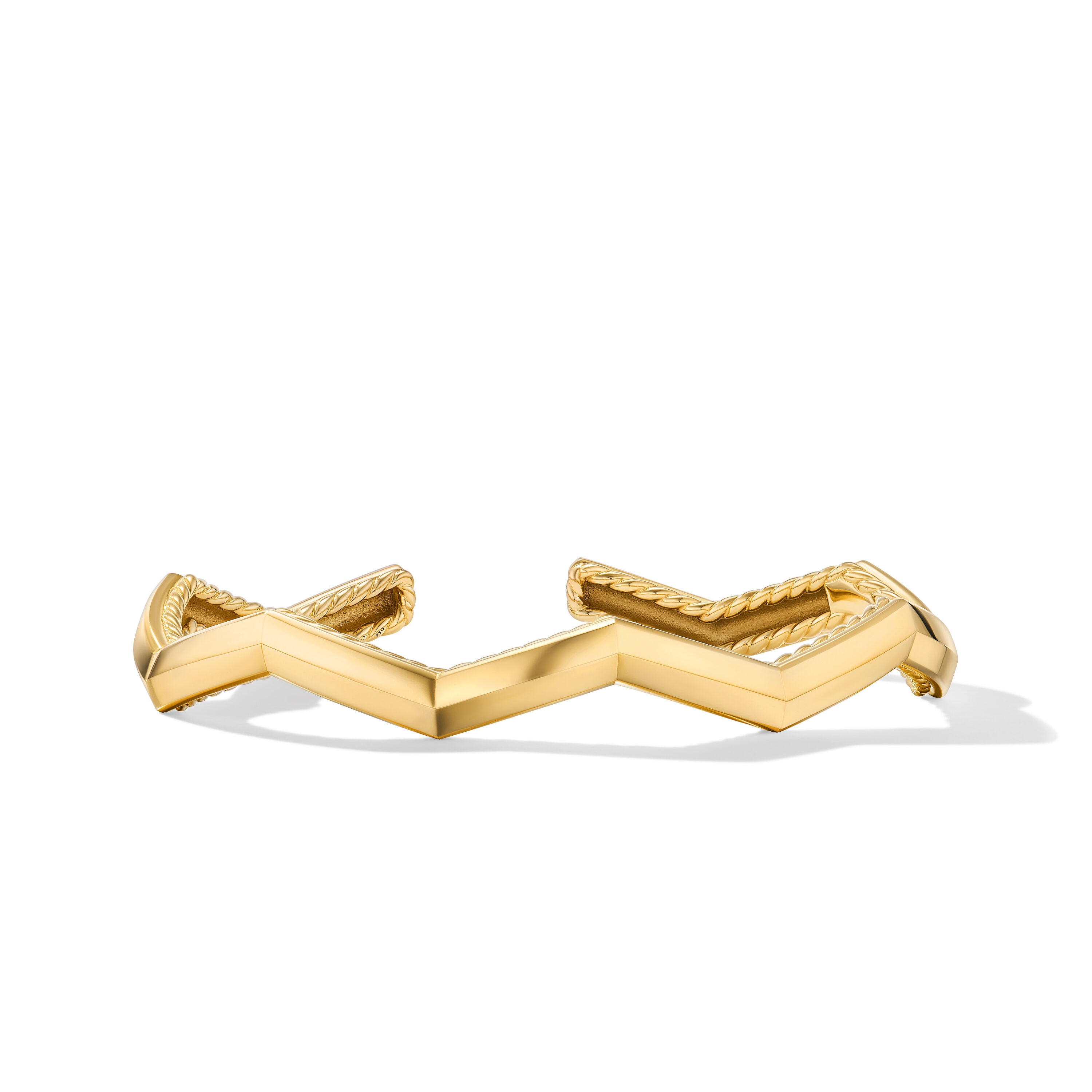 Zig Zag Stax™ Cuff Bracelet in 18ct Yellow Gold, 5mm - Medium