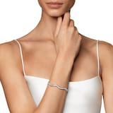 David Yurman Zig Zag Staxâ„¢ Cuff Bracelet in Sterling Silver with Diamonds - Ring Size Large