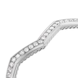 David Yurman Zig Zag Staxâ„¢ Cuff Bracelet in Sterling Silver with Diamonds - Ring Size Large