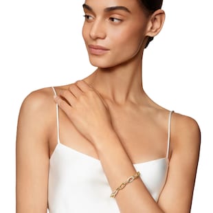 David Yurman DY Madison® Chain Bracelet in 18ct Yellow Gold with Diamonds, 8.5mm