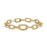 David Yurman DY Madison® Chain Bracelet in 18ct Yellow Gold with Diamonds, 8.5mm