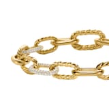 David Yurman DY Madison® Chain Bracelet in 18ct Yellow Gold with Diamonds, 8.5mm