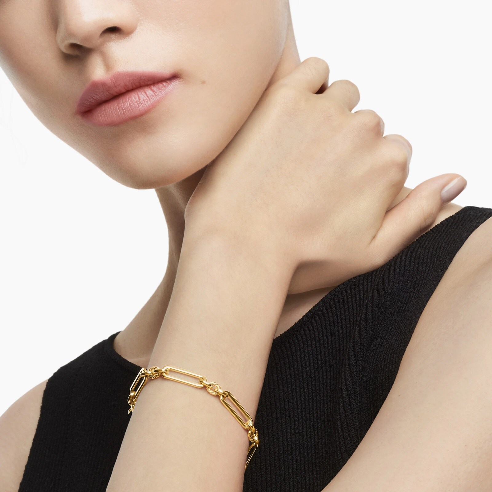 David Yurman Lexington Chain Bracelet in 18ct Yellow Gold, 6.5mm