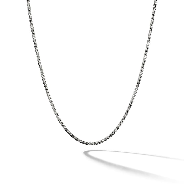 David Yurman Box Chain Necklace in Sterling Silver, 1.7mm