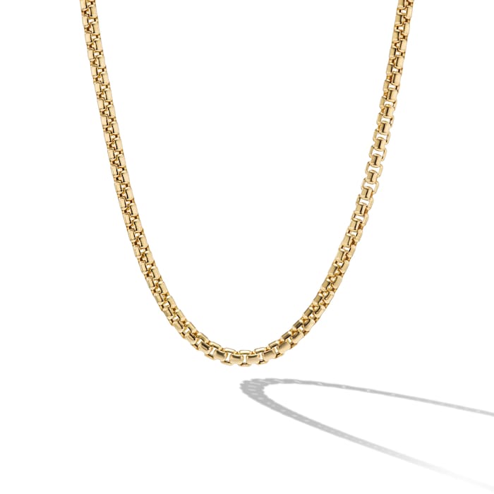 David Yurman Box Chain Necklace in 18ct Yellow Gold, 2.7mm