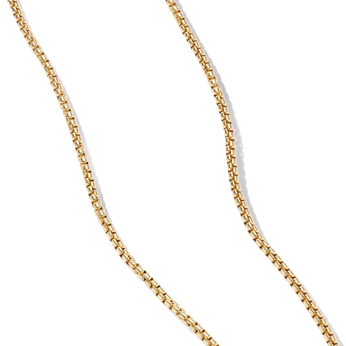 David Yurman Box Chain Necklace in 18ct Yellow Gold, 2.7mm