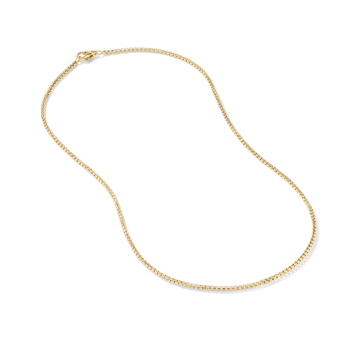 David Yurman Box Chain Necklace in 18ct Yellow Gold, 2.7mm