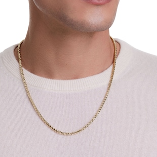 David Yurman Box Chain Necklace in 18ct Yellow Gold, 3.4mm