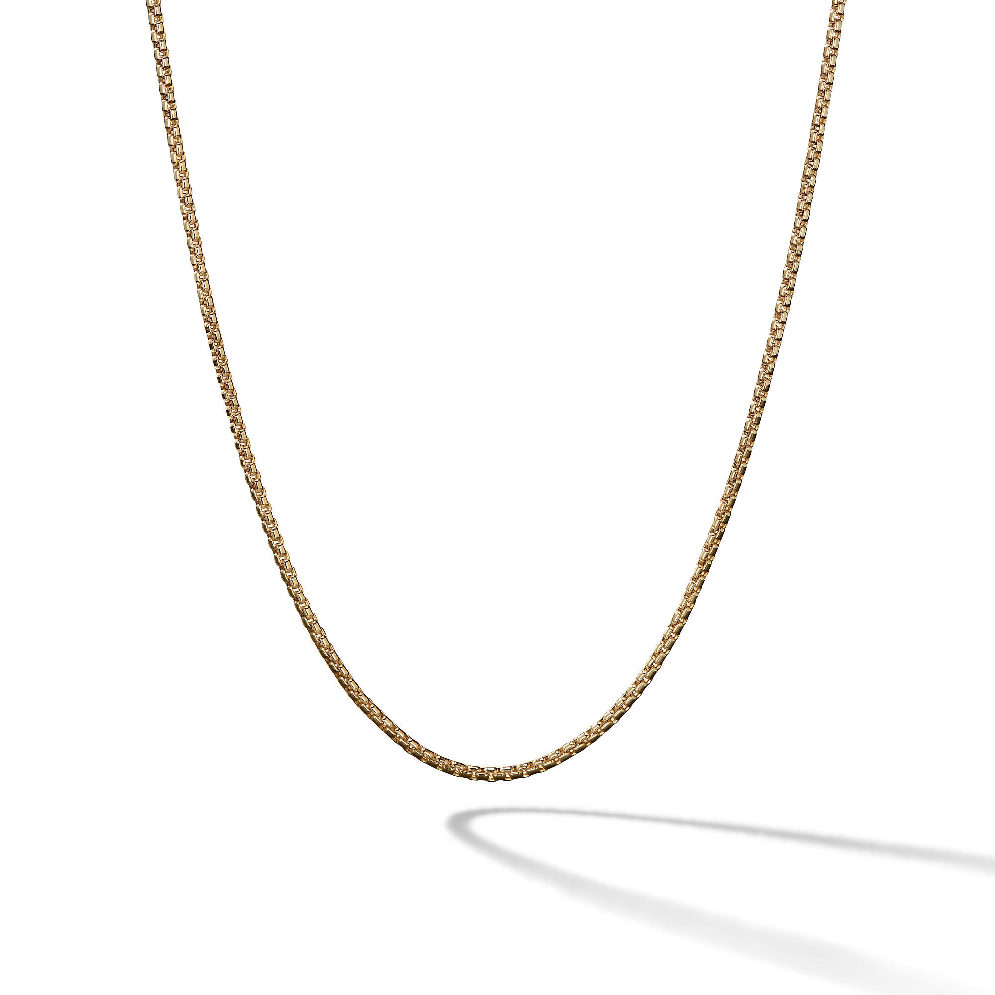 David Yurman Box Chain Necklace in 18ct Yellow Gold, 1.7mm David Yurman Box Chain Necklace in 18ct Yellow Gold, 1.7mm