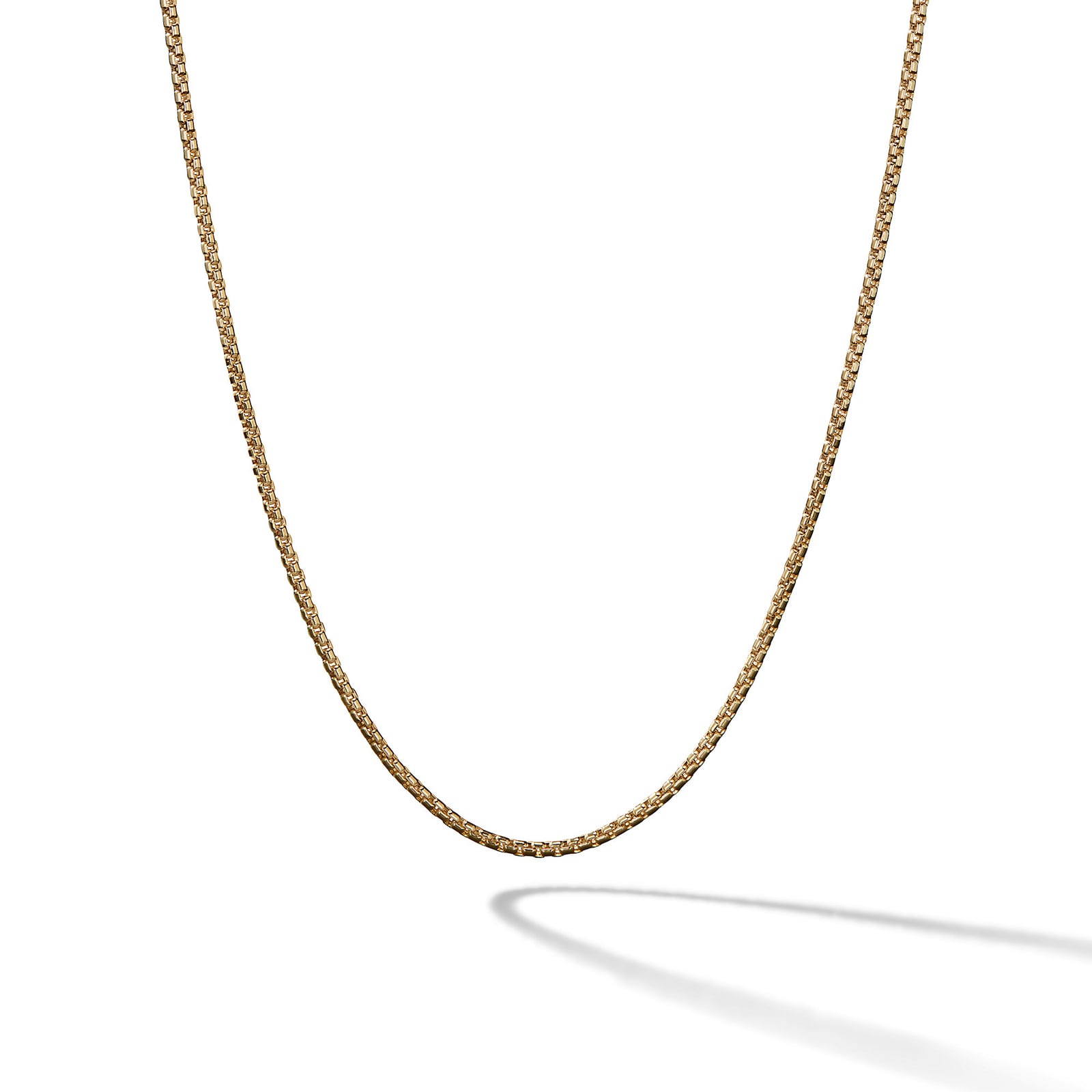 David Yurman Box Chain Necklace in 18ct Yellow Gold, 1.7mm