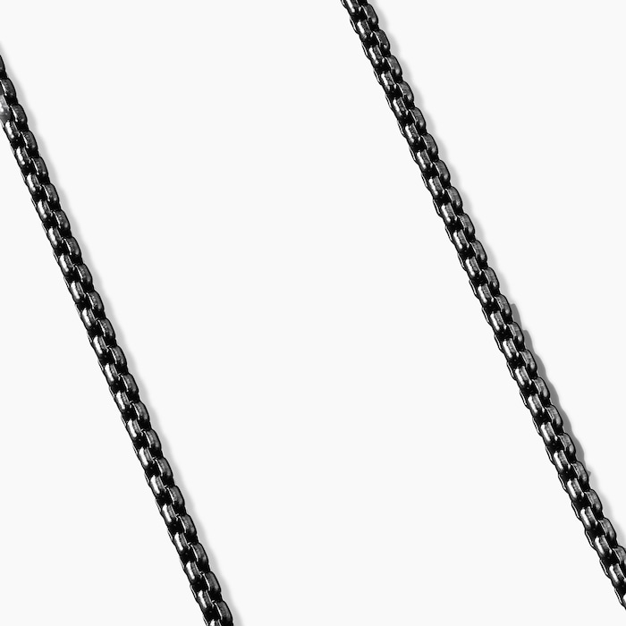 David Yurman Box Chain Necklace in Darkened Stainless Steel, 4mm