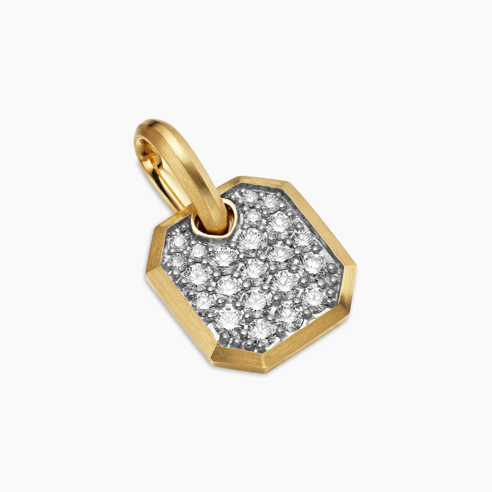 Roman Amulet in 18ct Yellow Gold with Diamonds, 15mm
