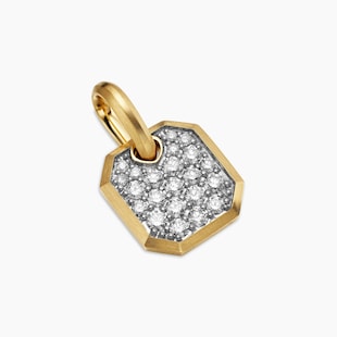 David Yurman Roman Amulet in 18ct Yellow Gold with Diamonds, 15mm