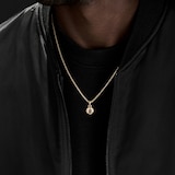 David Yurman Evil Eye Amulet in 18ct Yellow Gold with Blue Sapphire, 14.5mm