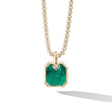 David Yurman Roman Amulet in 18ct Yellow Gold with Malachite, 15mm