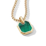 David Yurman Roman Amulet in 18ct Yellow Gold with Malachite, 15mm