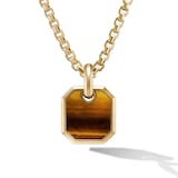 David Yurman Roman Amulet in 18ct Yellow Gold with Tigers Eye, 15mm