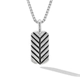 David Yurman Chevron Tag in Sterling Silver with Pietersite, 27mm