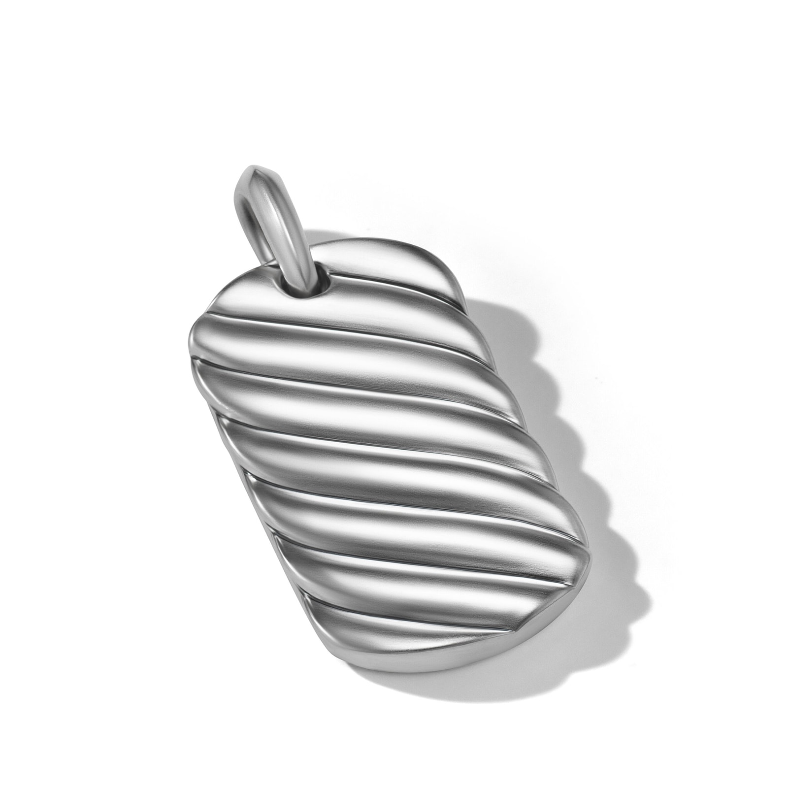 David Yurman Sculpted Cable Tag in Sterling Silver, 35mm